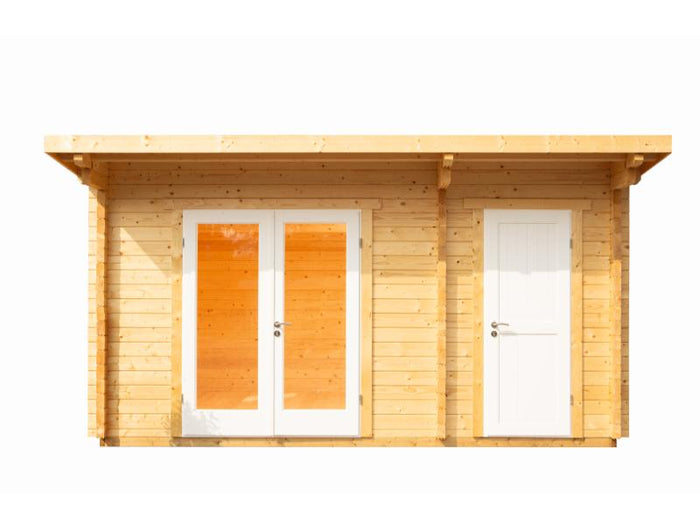 Wolff Finnhaus Pultdachhaus Trondheim 44-D XL 2-Raum naturbelassen