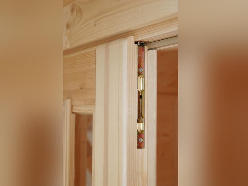 Wolff Finnhaus Pulti 34-B Typ 1 mit SD A und Vollholz-Tür naturbelassen