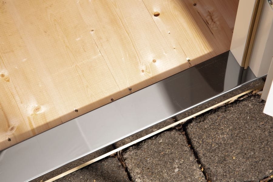 Wolff Finnhaus Pulti 34-B Typ 3 mit SD A und Vollglas-Tür naturbelassen