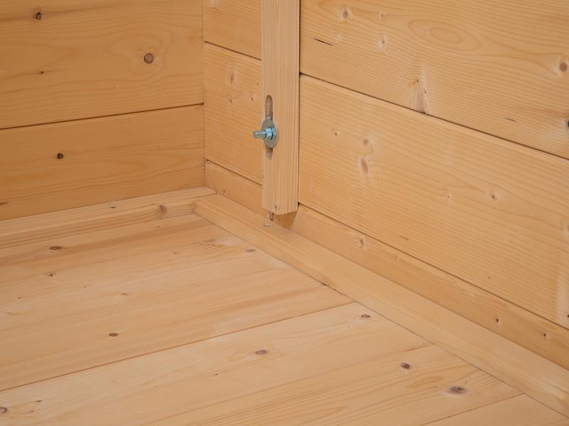 Wolff Finnhaus Pulti 34-B Typ 3 mit SD A und Vollglas-Tür naturbelassen