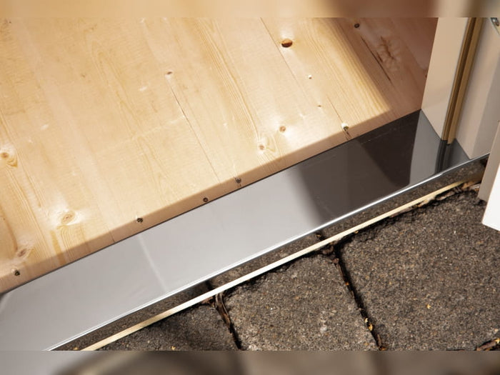 Wolff Finnhaus Pulti 34-B Typ 5 mit Milchglas-Tür naturbelassen