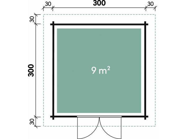 Wolff Finnhaus Pulti 34-C Typ 5 mit Milchglas-Tür naturbelassen
