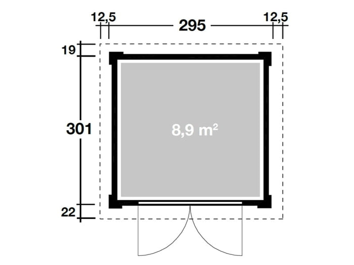 Wolff Finnhaus Pulti Softline 3030 in anthrazit