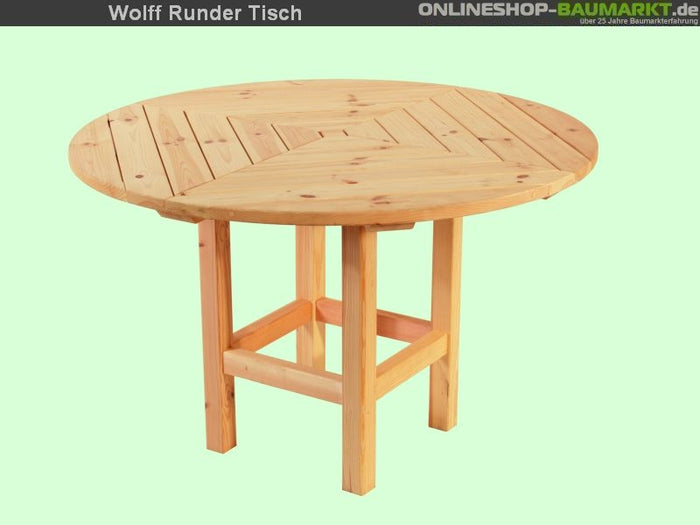 Wolff Finnhaus Runder Tisch für Kreta 6 und Palma