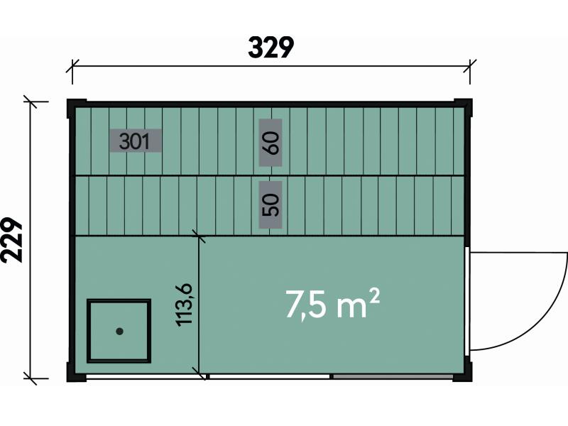 Wolff Finnhaus Sauna Paradiso 3x2 1-Raum, anthrazit