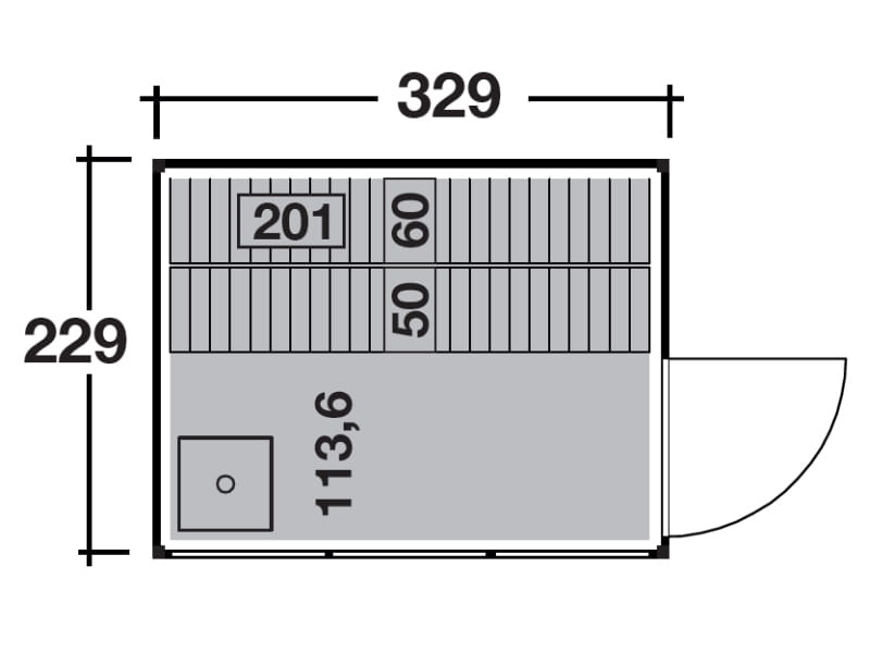 Wolff Finnhaus Sauna Paradiso 3x2 1-Raum