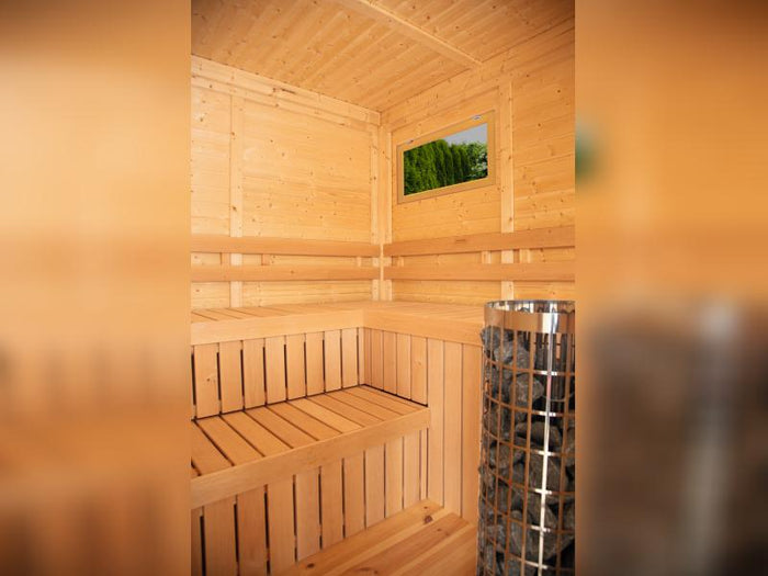 Wolff Finnhaus Sauna Paradiso 4x3 (2-Raum), kiefer