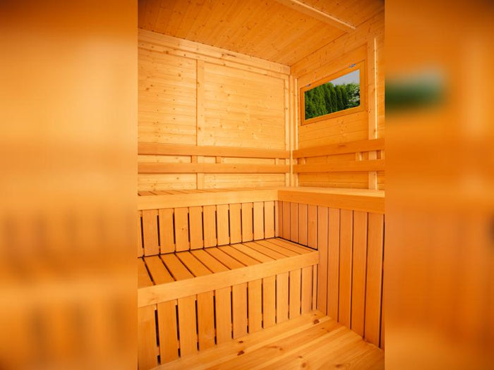 Wolff Finnhaus Sauna Paradiso 4x3 (2-Raum), kiefer