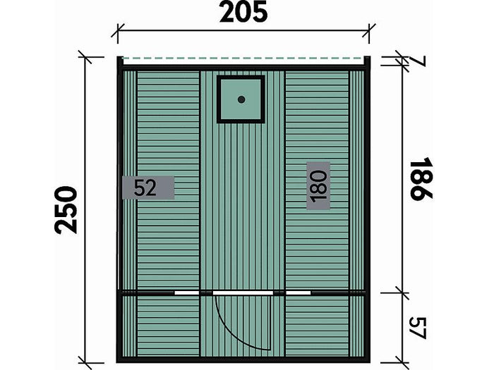 Wolff Finnhaus Saunafass 250 als Bausatz