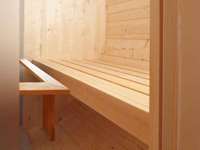 Wolff Finnhaus Saunafass 250 montiert