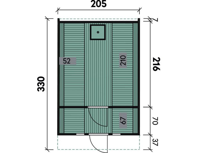 Wolff Finnhaus Saunafass 330 als Bausatz inkl. Dachschindel schwarz