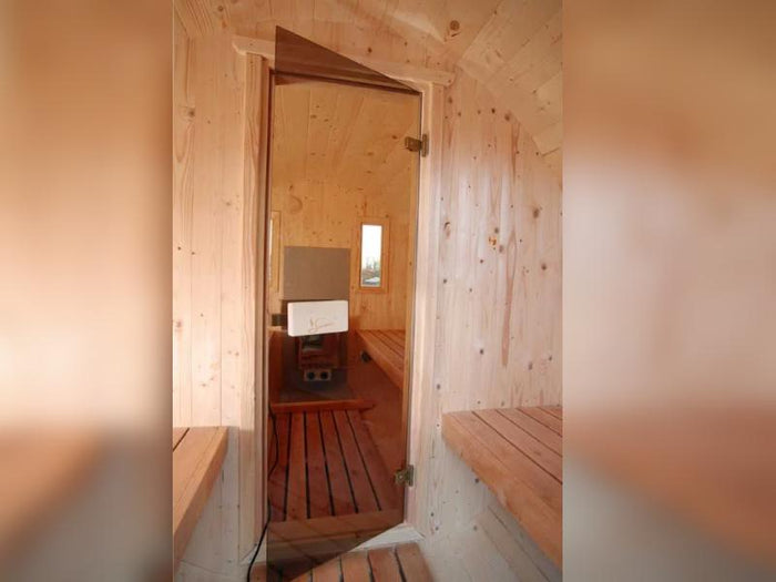 Wolff Finnhaus Saunafass 330 als Bausatz inkl. Dachschindel schwarz