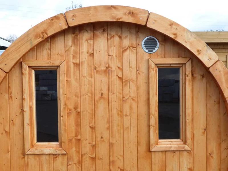 Wolff Finnhaus Saunafass 330 als Bausatz inkl. Dachschindel schwarz