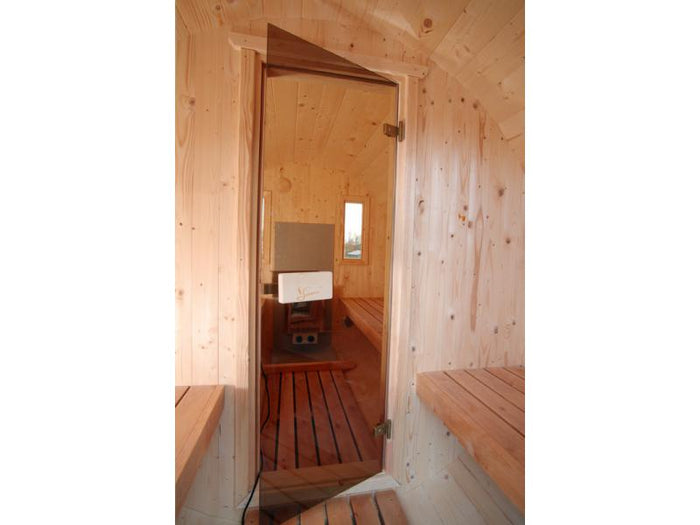 Wolff Finnhaus Saunafass 330 de luxe Thermoholz Bausatz DS schwarz