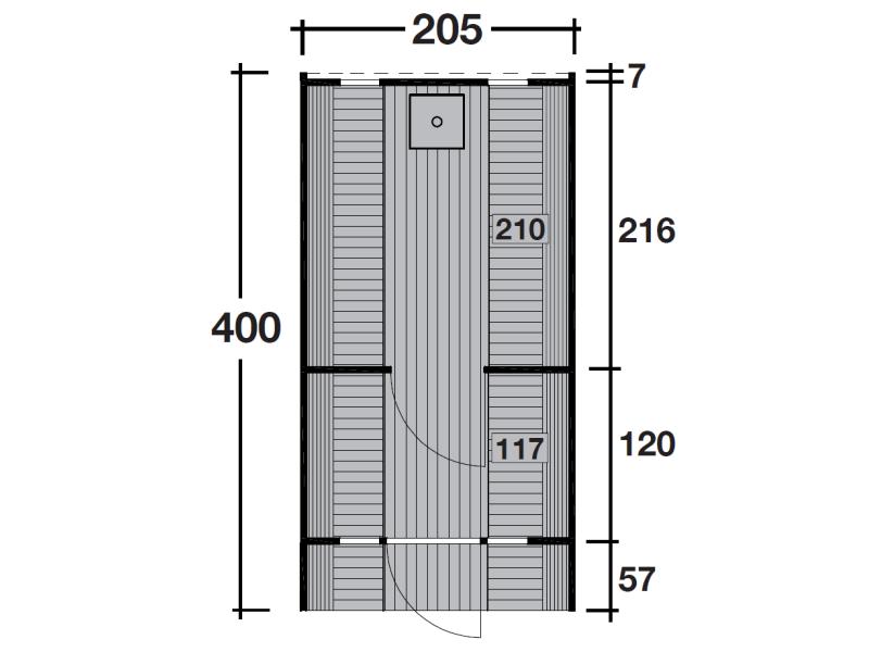 Wolff Finnhaus Saunafass 400 als Bausatz