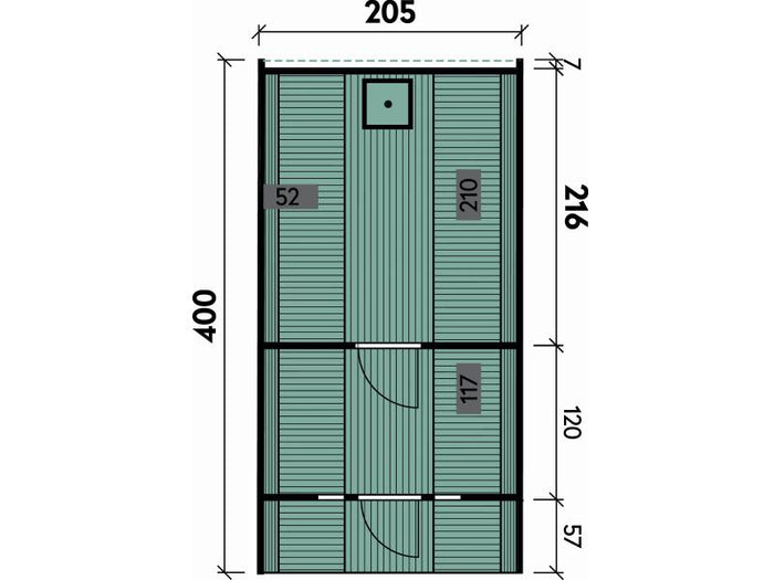 Wolff Finnhaus Saunafass 400 als Bausatz