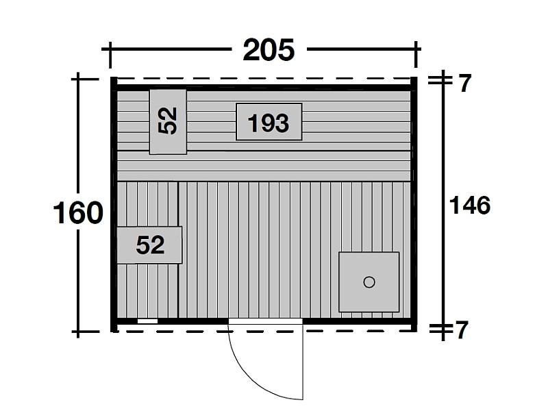 Wolff Finnhaus Saunafass Mini 160 als Bausatz inkl. schwarzen Schindeln