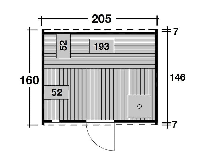 Wolff Finnhaus Saunafass Mini 160 als Bausatz inkl. schwarzen Schindeln