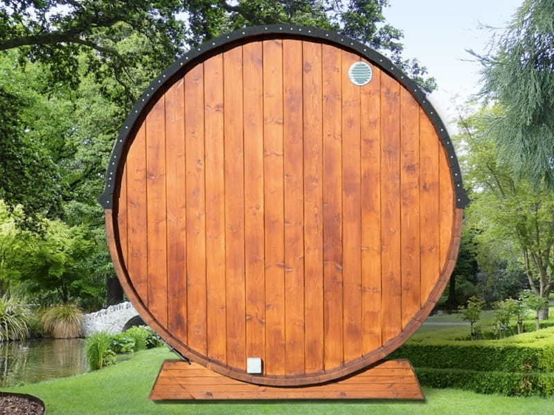 Wolff Finnhaus Saunafass Mini 160 als Bausatz inkl. roten Schindeln