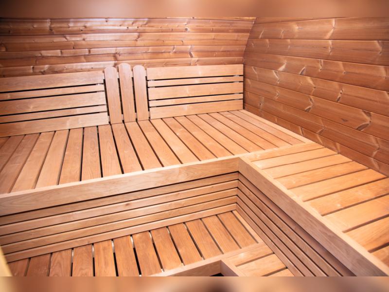 Wolff Finnhaus Saunahaus Steen als Bausatz mit schwarzen Dachschindeln