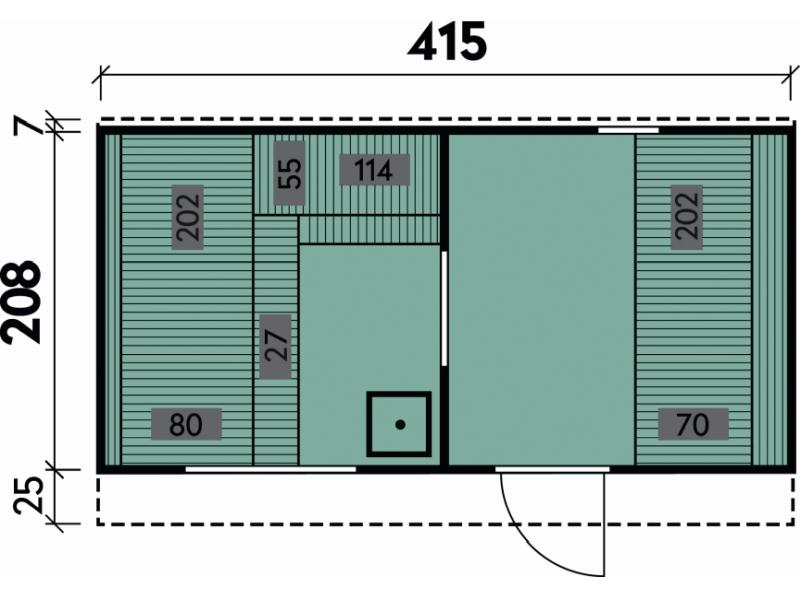 Wolff Finnhaus Saunahaus Steen Thermoholz als Bausatz mit schwarzen Dachschindeln