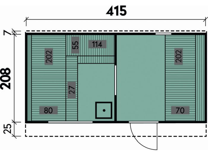 Wolff Finnhaus Saunahaus Steen Thermoholz als Bausatz mit schwarzen Dachschindeln