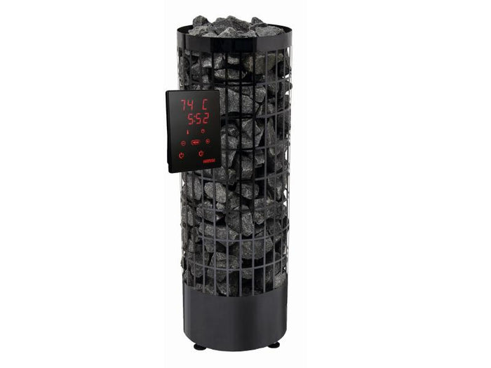 Wolff Finnhaus Saunaofen 9 kW schwarz, externe Steuerung 1A/WiFi mit Steinen