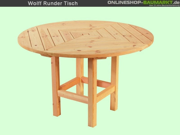 Wolff Finnhaus Tisch rund Kreta 8 und Ibiza A
