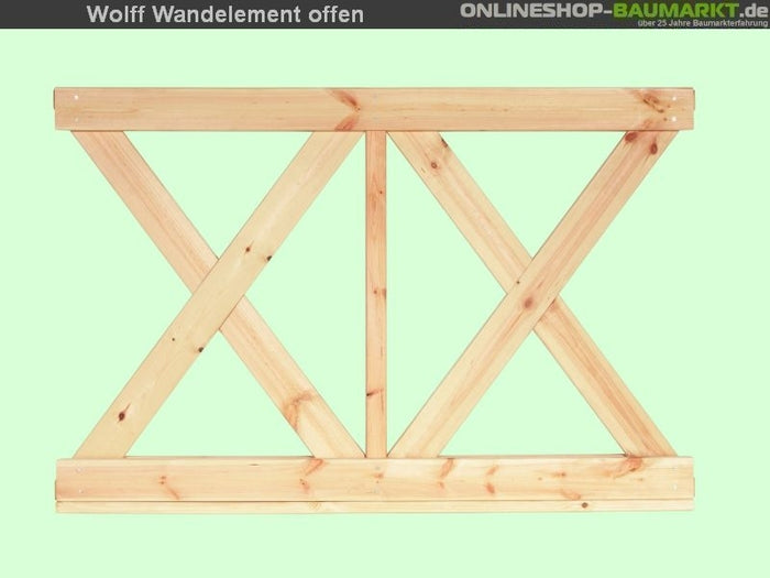 Wolff Finnhaus Wandelement X klein Kreta 6- 5 Stück