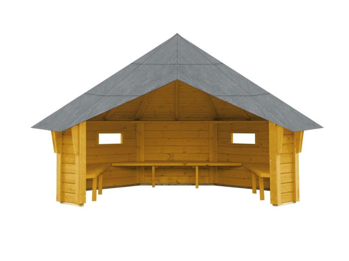 Wolff Finnhaus Wetterschutzhütte Wanja 3327 Eiche Rustikal