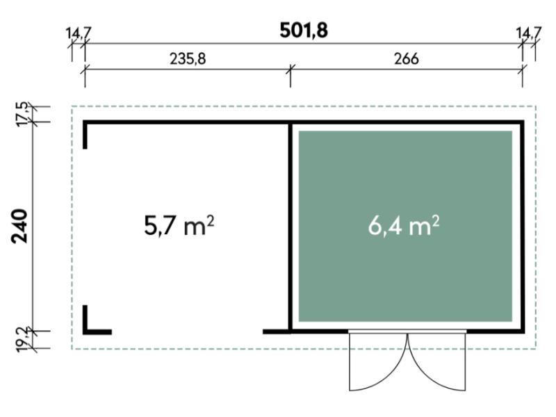 Wolff Finnhaus WPC-Haus Tona 5024 Hellgrau