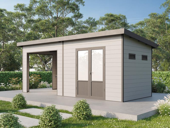 Wolff Finnhaus WPC-Haus Tona 6024 Hellgrau