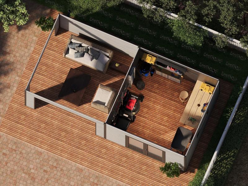 Wolff Finnhaus WPC-Haus Tona Hellgrau