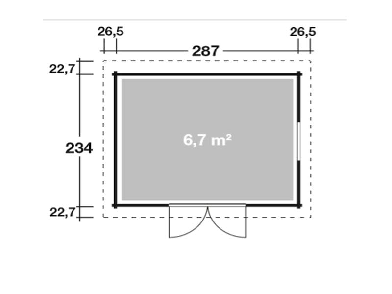 Wolff Finnhaus WPC-Haus Trend C grau