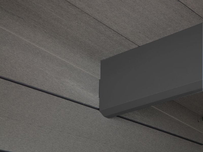 Wolff Finnhaus WPC-Haus Trend D grau mit Lounge