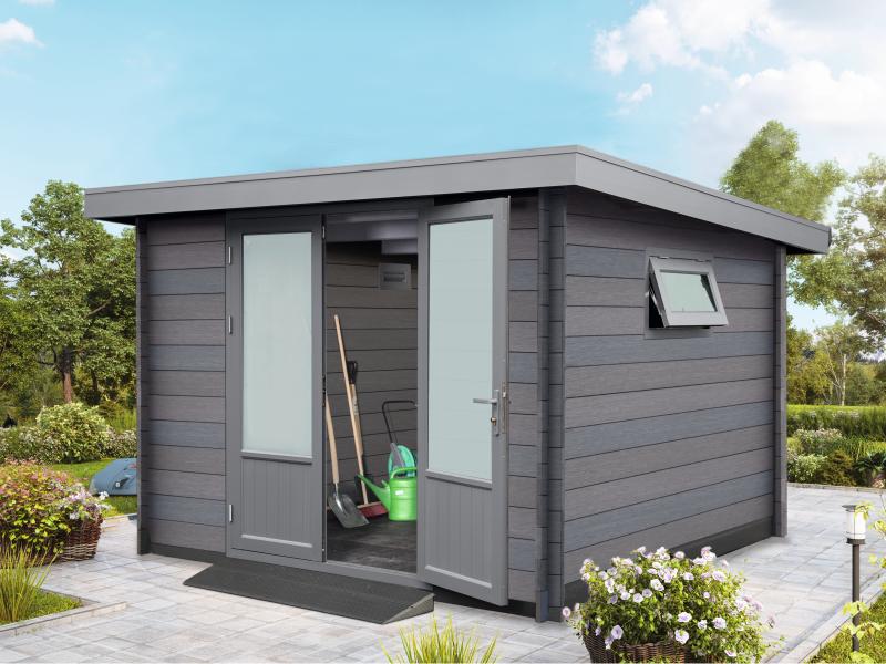 Wolff Finnhaus WPC-Haus Trend D grau
