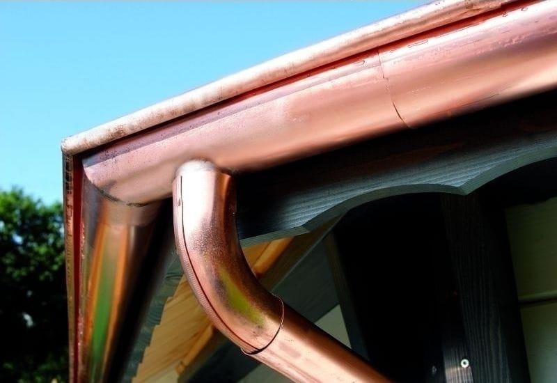 Wolff Pavillion-Dachrinne Kupfer 4 m mit Kette