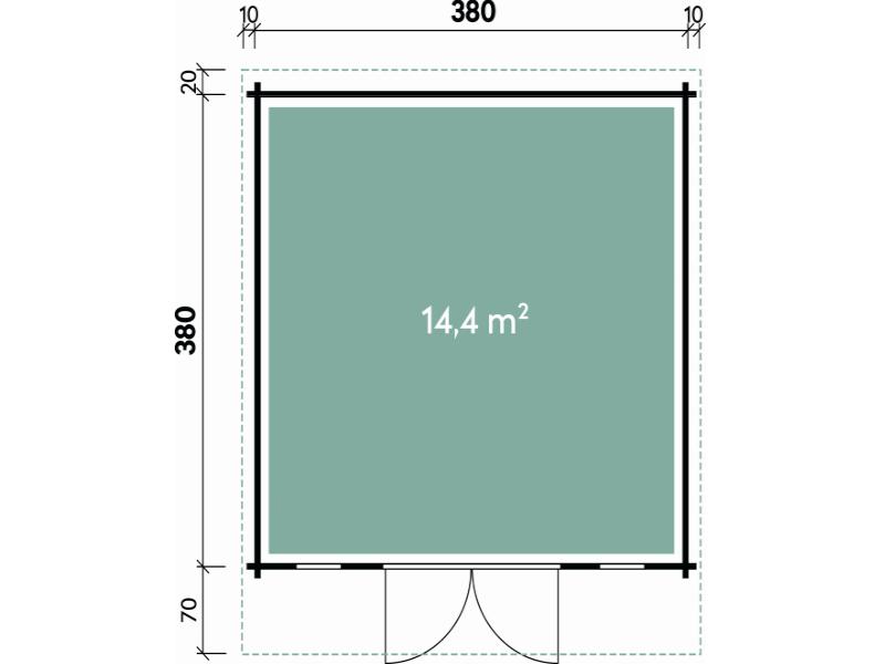 Wolff Pultdachhaus Amsterdam naturbelassen, inkl. Fußboden