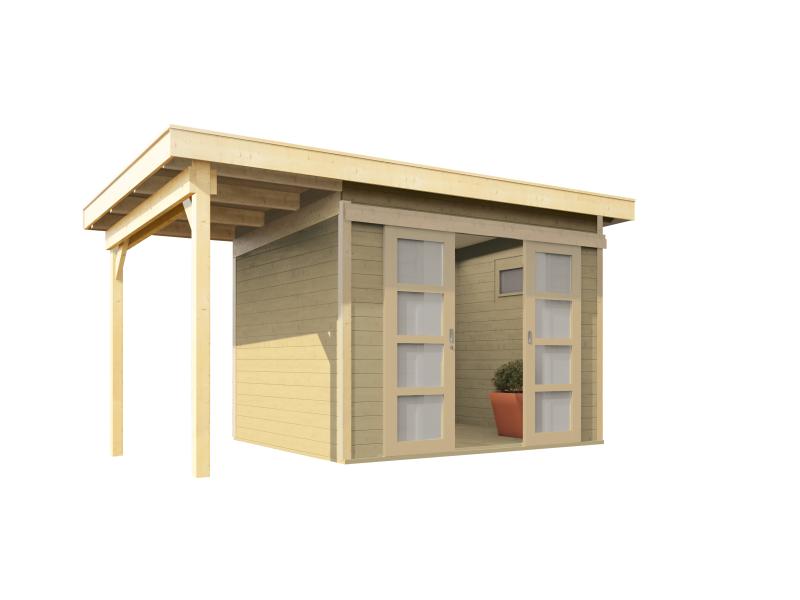 Wolff Pultdachhaus Pulti 28 ST-B mit Seitendach