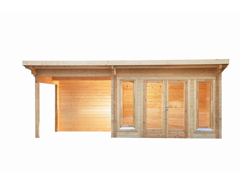 Wolff Pultdachhaus Trondheim 70-B XL mit Lounge Links