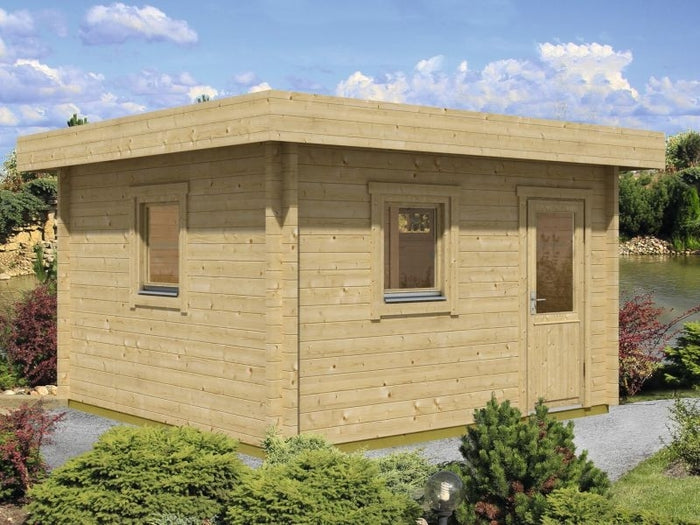 Wolff Saunahaus Keijo 70 Halbglastür