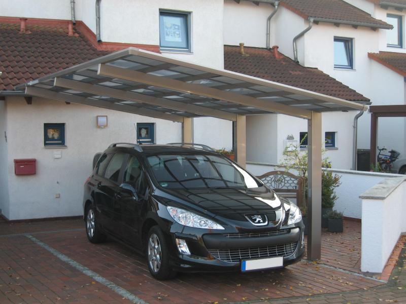 Ximax Aluminium Carport Linea Typ 110 Sonderbreite XS Edelstahl-Look