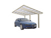 Ximax Aluminium Carport Linea Typ 110 Sonderbreite XL Edelstahl-Look