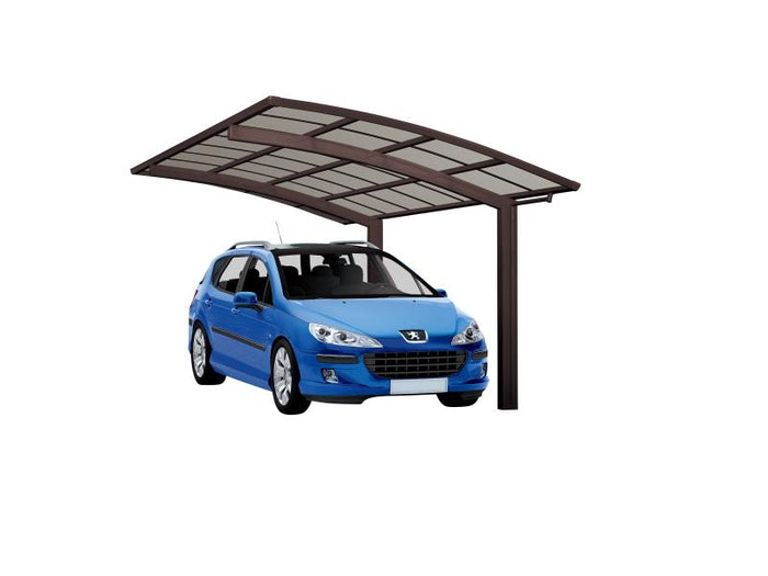 Ximax Aluminium Carport Portoforte Typ 60 Sonderlänge Mattbraun