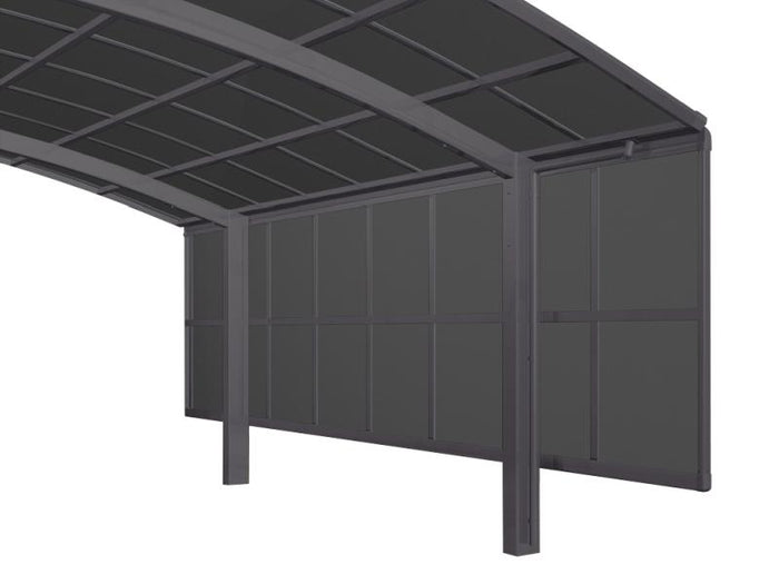 Ximax Carport Zubehör Seitenwand Höhe 200 cm - 3 Module Schwarz