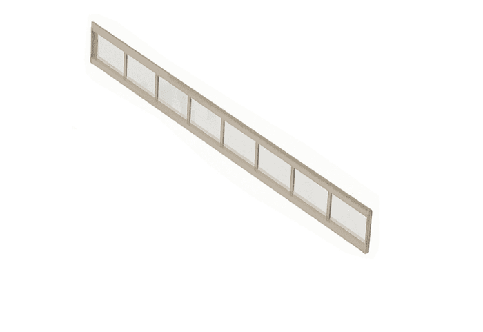 Ximax Carport Zubehör Seitenwand Höhe 50 cm - 1 Modul Edelstahl-Look