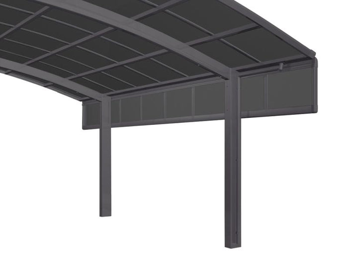 Ximax Carport Zubehör Seitenwand Höhe 50 cm - 1 Modul Schwarz