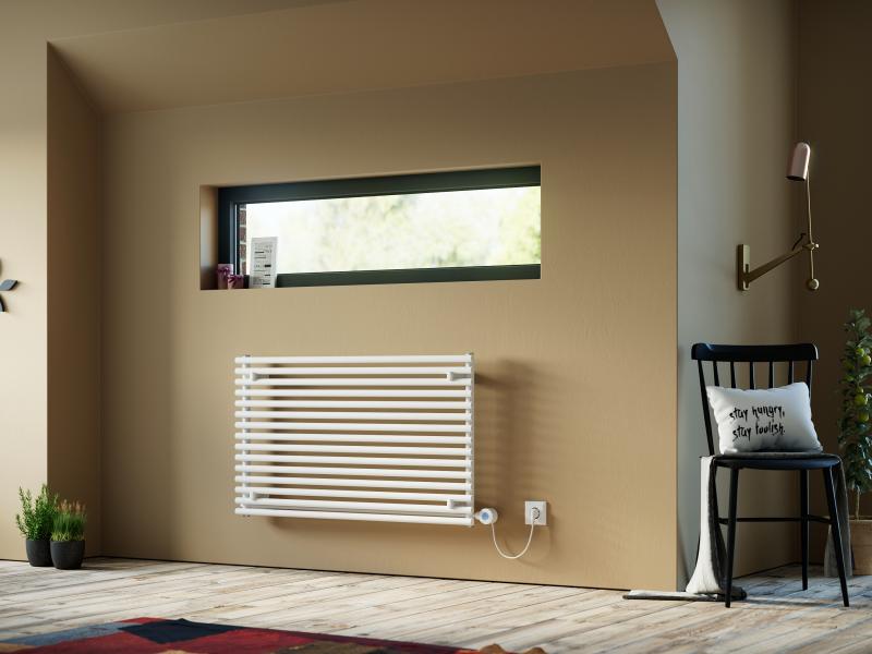 Ximax Elektrischer Raumheizkörper Gamba horizontal Maß (B x T x H) 90 x 5,5 x 59 cm  600 Watt Weiß