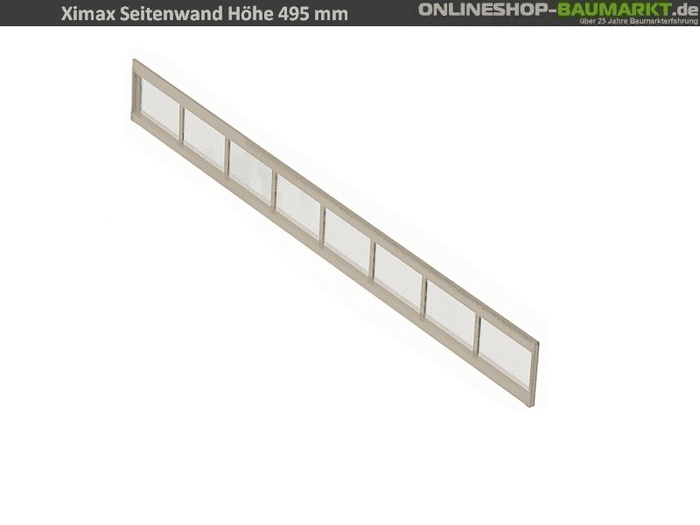 Ximax Seitenwand 491 x 49 cm Mattbraun