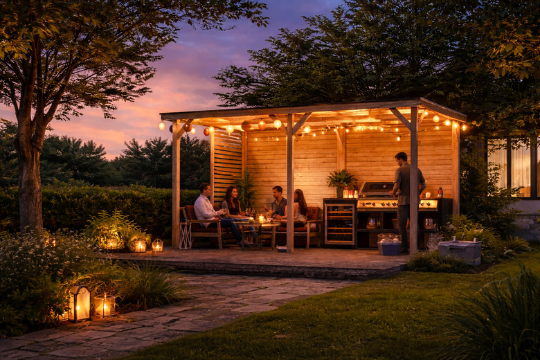 Gartenparty im Pavillon planen – Außenküche & Bar für das perfekte Outdoor-Event